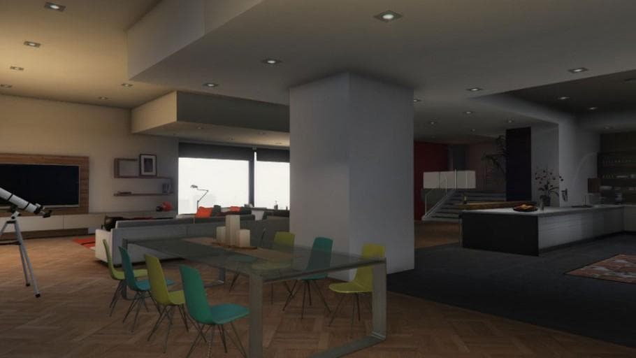 Real GTA Online screenshot of a high-end apartment interior